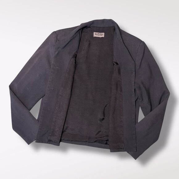 Vintage Gap Classic Tailored Button Front Jacket Blazer Black Size Medium - Picture 9 of 10